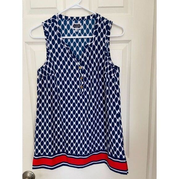 Mud Pie Red, White and Blue Tank (Small) - Picture 1 of 4